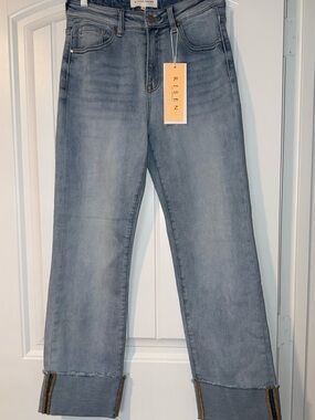 Risen Light Wash Straight-Leg Jeans - Light Blue